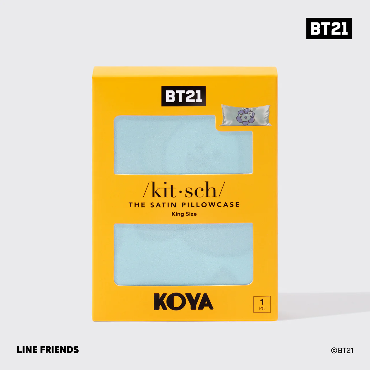 Kitsch x BT21 Satin Pillowcase in KOYA - King - Image 4