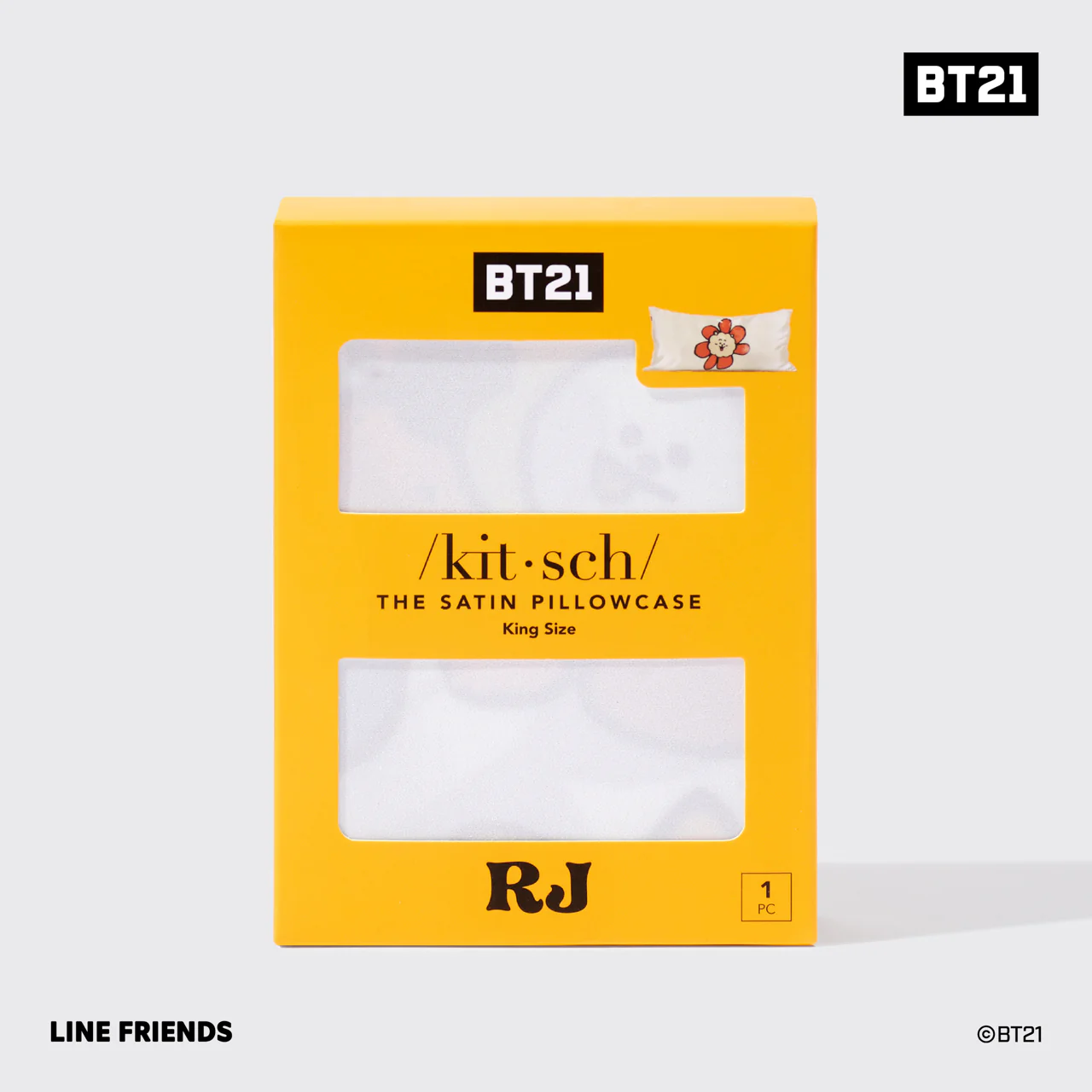 Kitsch x BT21 Satin Pillowcase in RJ - King - Image 4